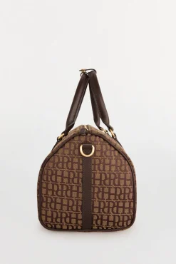 Pedro del Hierro Malas-Bolsa de boliche jacquard Marrom
