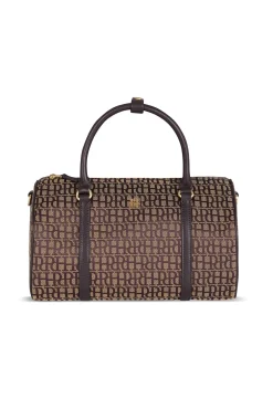 Pedro del Hierro Malas-Bolsa de boliche jacquard Marrom