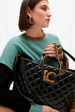 Lola Casademunt Malas-Bolsa de compras acolchoada Preto