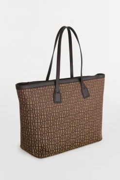 Pedro del Hierro Malas-Bolsa de compras jacquard Marrom