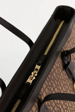 Pedro del Hierro Malas-Bolsa de compras jacquard Marrom