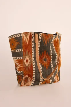 Slowlove Malas-Bolsa de compras jacquard marrom Multicolorido