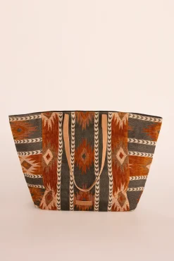 Slowlove Malas-Bolsa de compras jacquard marrom Multicolorido