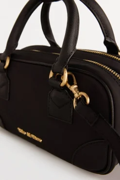 Pedro del Hierro Malas-Bolsa de mala de tiracolo de nylon com zíper Preto