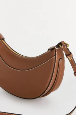 Pedro del Hierro Malas-Bolsa de mala de tiracolo oval de pele Marrom