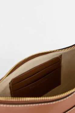 Pedro del Hierro Malas-Bolsa de mala de tiracolo oval de pele Marrom