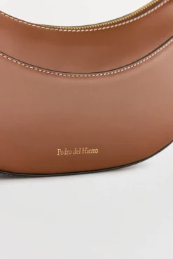 Pedro del Hierro Malas-Bolsa de mala de tiracolo oval de pele Marrom