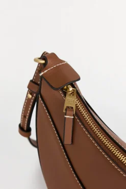 Pedro del Hierro Malas-Bolsa de mala de tiracolo oval de pele Marrom