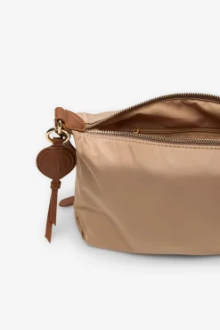 Cortefiel Malas-Bolsa de ombro com logo de nylon porque Castanho