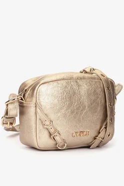 Cuplé Malas-Bolsa de ombro em couro tecnológico Dourado
