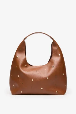 Cortefiel Malas-Bolsa hobo cravejada Castanho