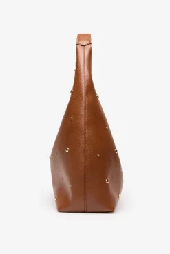 Cortefiel Malas-Bolsa hobo cravejada Castanho