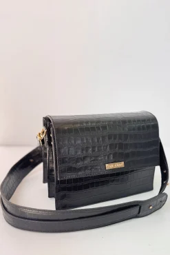 The Code Malas-Bolsa transversal preta Valentina Coco Preto