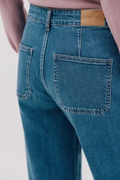 Cortefiel Jeans|Calças-bolsos de calças marinhas Azul