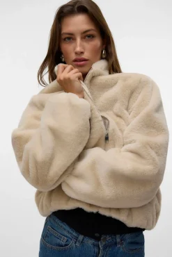 Vero Moda Sobretudos|Casacos-Bomber com efeito pelo Tostado