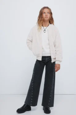 Springfield Kids Sobretudo|Casacos-Bomber de cabelo de menina bege