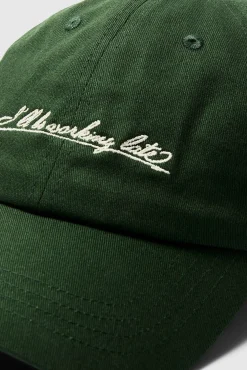 Selected Gorrás-Boné bordado 100% algodão orgânico Verde