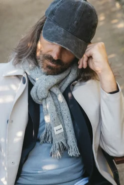 elPulpo Gorrás-Boné bordado lavado Cinzento