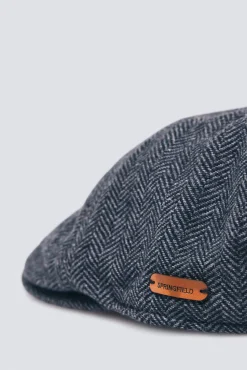 Springfield Gorrás-Boné de lã cinza com espiga de peixe cinzento