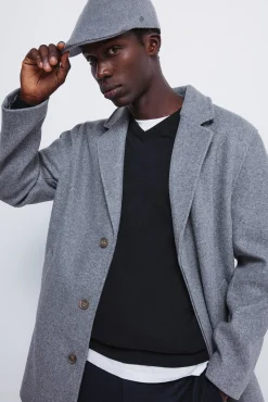 Springfield Gorrás-Boné plano de mistura de lã cinza cinzento