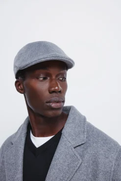 Springfield Gorrás-Boné plano de mistura de lã cinza cinzento