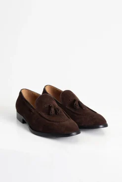 PuroEGO Sapato Social-Borlas de pele com croute Castanho