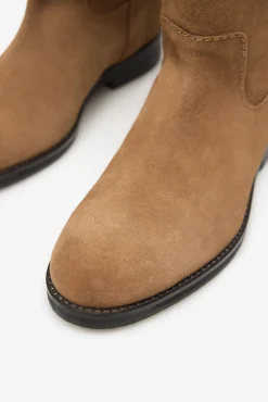Cortefiel Botas-Bota alta de croute Castanho