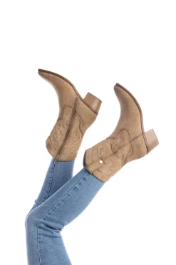 XTI Botas|Botas Cowboy-Bota de Cowboy Bordada bege