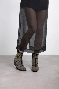 XTI Saltos|Botins-Bota de cowboy com Botins Dourado