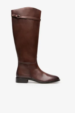 Cortefiel Botas|Calçado De Couro-Bota de montaria de pele Castanho