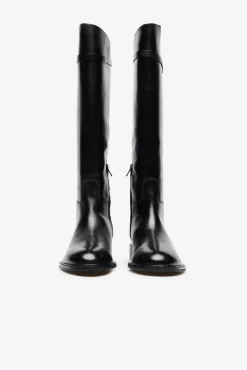 Cortefiel Botas|Calçado De Couro-Bota de montaria de pele Preto