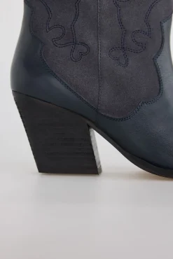 Slowlove Botas|Saltos-Bota de pele e croute Cinzento