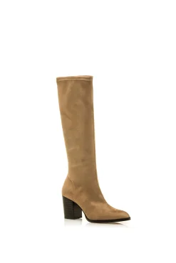 MTNG Saltos|Botas-Bota de salto alto rosa bege