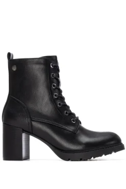 XTI Botas-Bota de salto com cadarço preto
