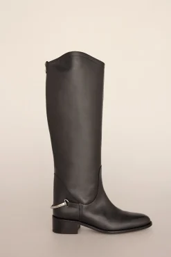 Pedro del Hierro Botas|Saltos-Bota equestre com detalhe metálico Preto