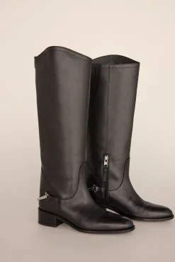 Pedro del Hierro Botas|Saltos-Bota equestre com detalhe metálico Preto
