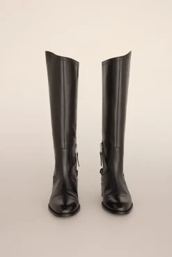 Pedro del Hierro Botas|Saltos-Bota equestre com detalhe metálico Preto