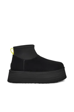 Ugg Botas|Calçado De Couro-Bota feminina clássica Mini Dipper Preto