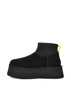 Ugg Botas|Calçado De Couro-Bota feminina clássica Mini Dipper Preto