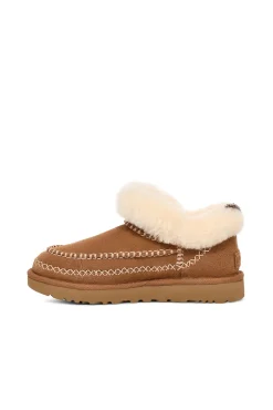 Ugg Botas|Calçado De Couro-Bota feminina clássica Ultra Mini Alpine Castanho