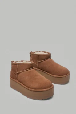 Ugg Botas|Saltos-Bota Plataforma Ultra Clássica Marrom