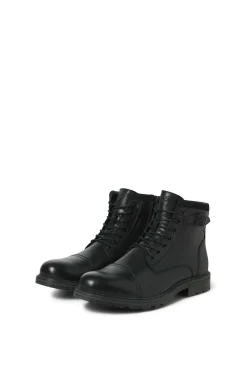 Jack & Jones Botas-Botas altas de couro preto
