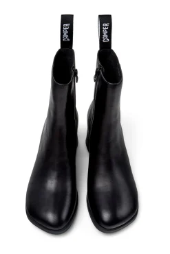 Camper Botas|Calçado De Couro-Botas de couro de cano meia castanho