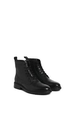 Jack & Jones Botas-Botas de couro para homem preto