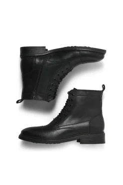 Jack & Jones Botas-Botas de couro para homem preto