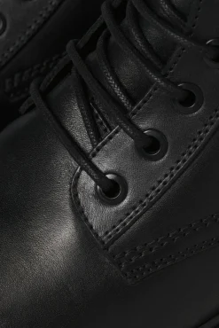 Jack & Jones Botas-Botas de couro para homem preto