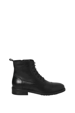 Jack & Jones Botas-Botas de couro para homem preto