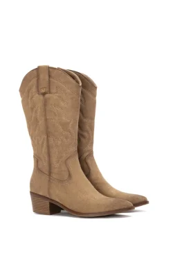 XTI Saltos|Botas-Botas de Cowboy Bordada bege