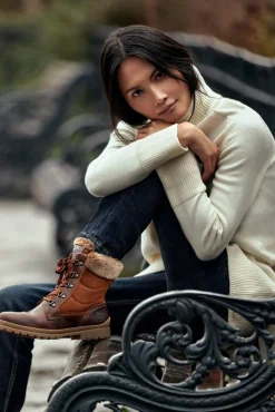 Panama Jack Saltos|Botas-Botas de pele com forro de pele quente Castanho