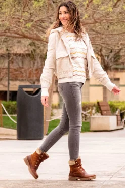 Panama Jack Saltos|Botas-Botas de pele com forro de pele quente Castanho